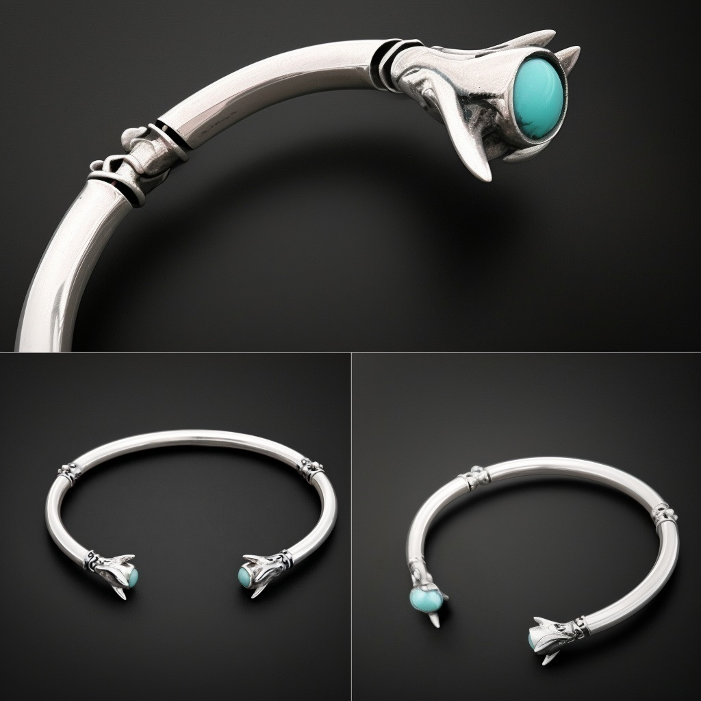 Talons Cuff Silver Turquoise Open Bracelet