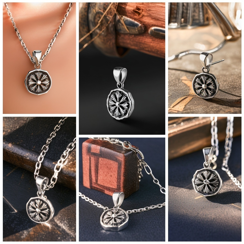Lamoon Gothic Compass Rosette Coin Huggie Earring